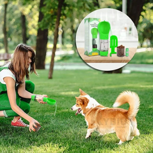 BOTELLA PORTATIL 4 EN 1 MULTIFUNCIONAL PARA MASCOTAS