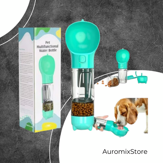 BOTELLA PORTATIL 4 EN 1 MULTIFUNCIONAL PARA MASCOTAS